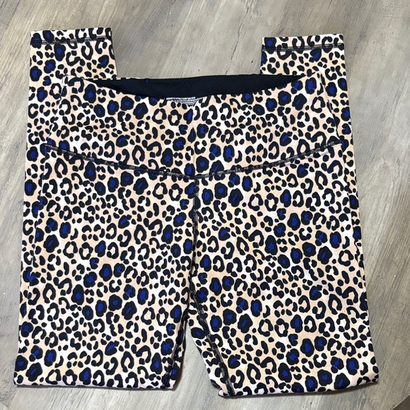 Victoria's Secret Pants - Victoria's Secret Kids Leopard Leggings with Blue Accents
